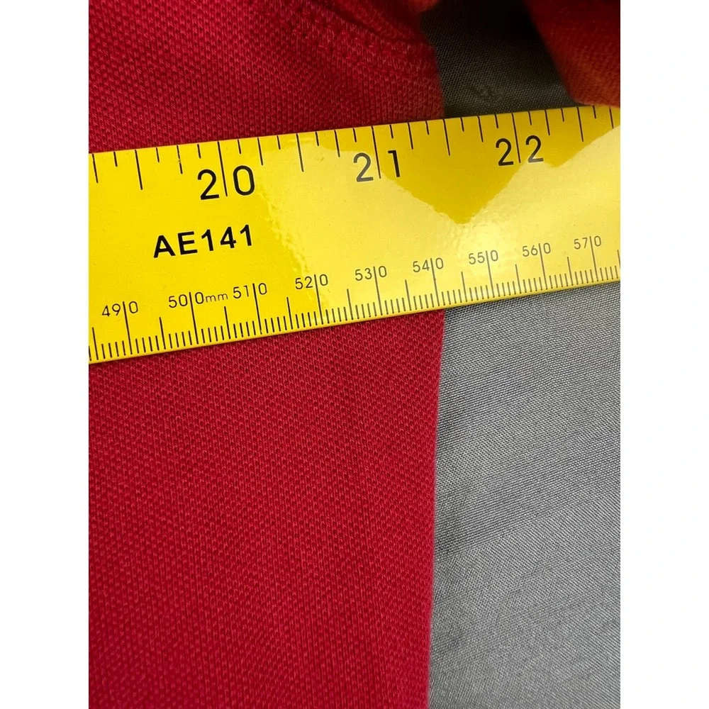 Banana Republic Polo Shirt Mens Large Red Good Elephant Logo Short Sleeve Pique